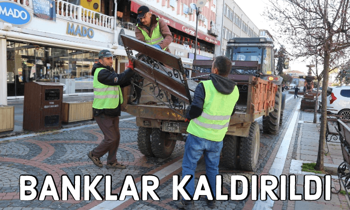 Banklar kaldırıldı