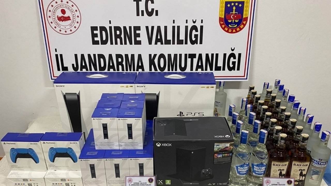 Edirne'de Kaçak İçki Ve Oyun Konsolu Ele Geçirildi