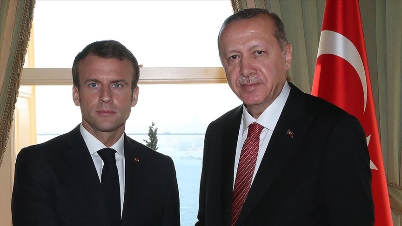 Cumhurbaşkanı Erdoğan ile Fransa Cumhurbaşkanı Macron Görüştü