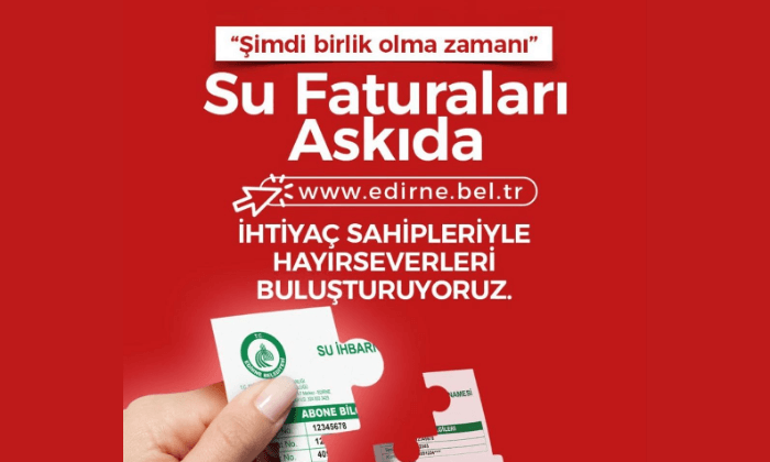 Askıda fatura Edirne'de