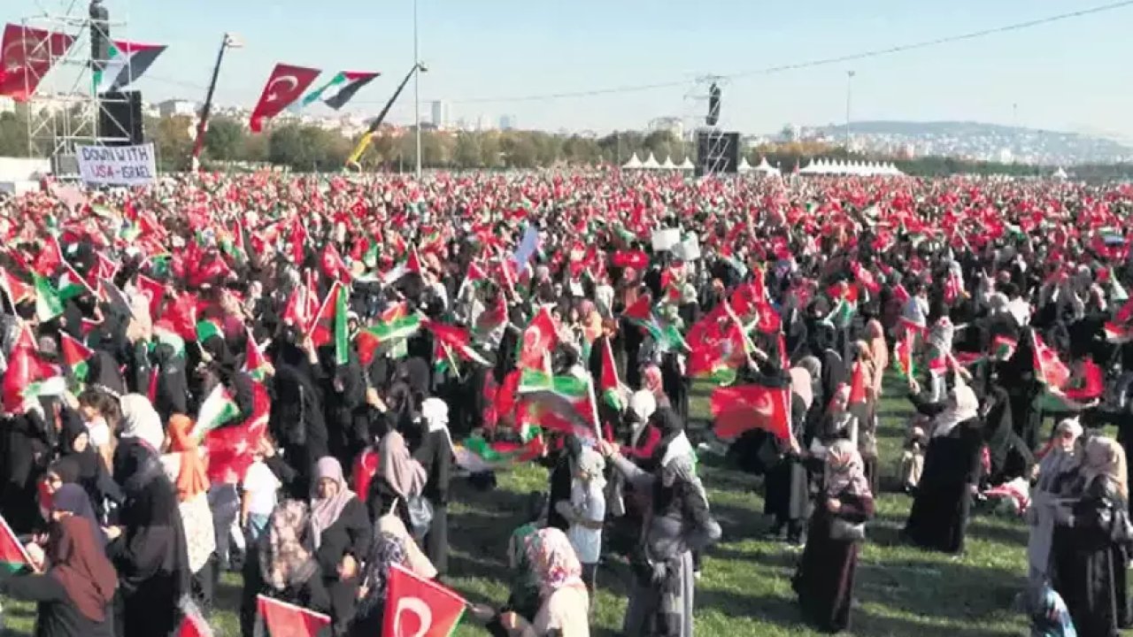 İstanbul'da Özgür Filistin Mitingi Düzenlendi