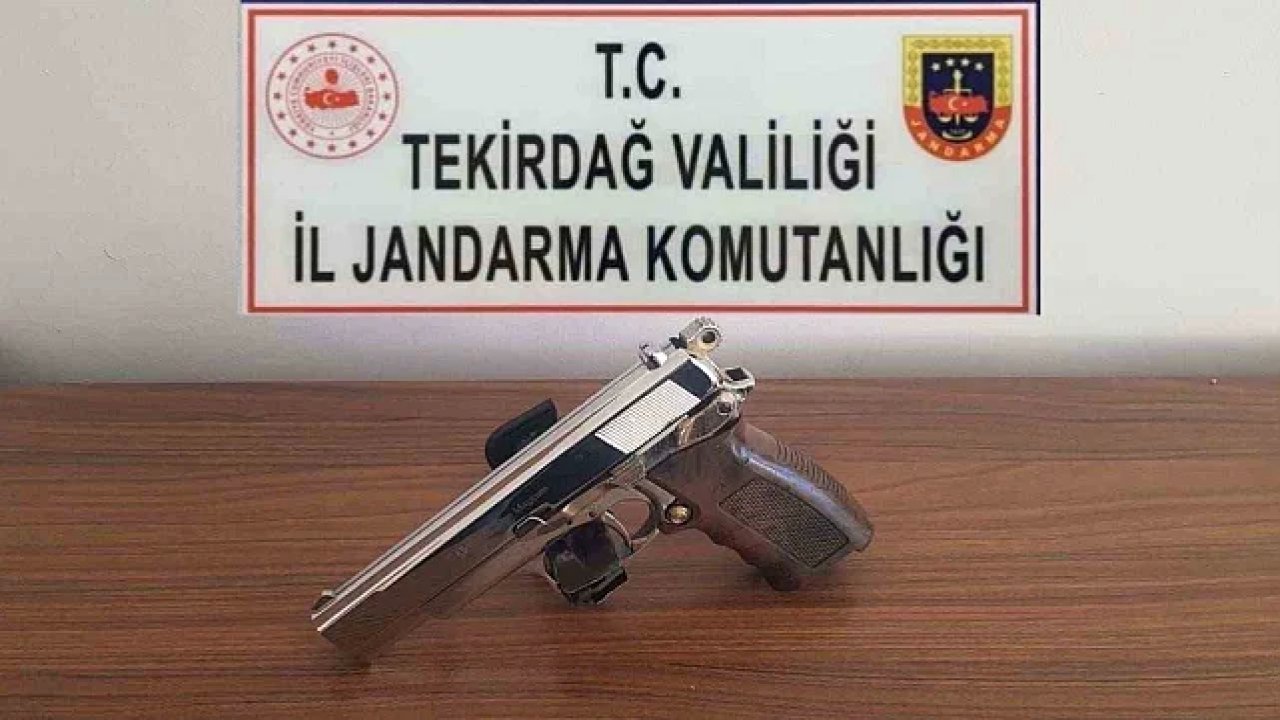 Çerkezköy'de Ruhsatsız Tabanca Ele Geçirildi