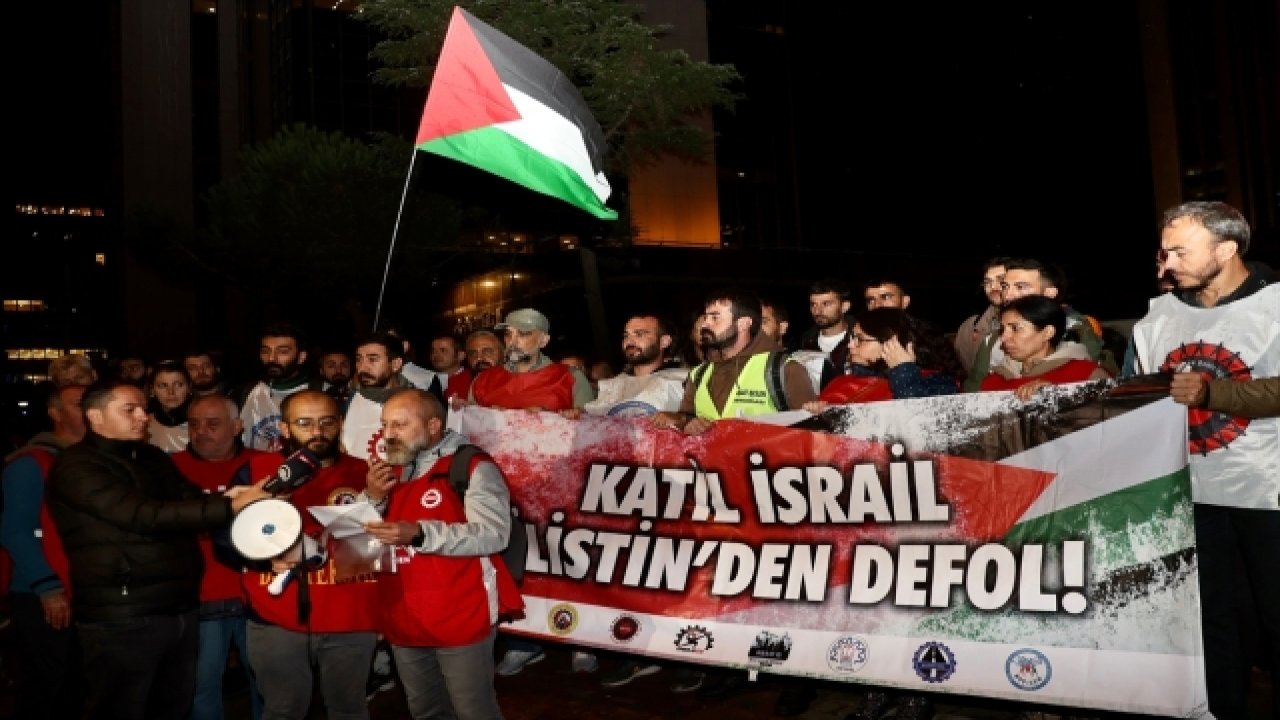 İstanbul'da İsrail'in Gazze'ye Yönelik Saldırıları Protesto Edildi