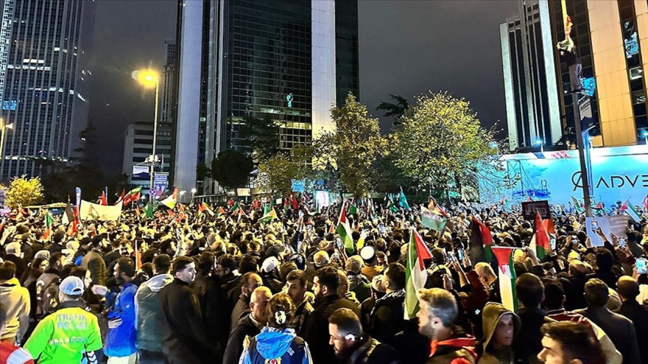 İsrail'in İstanbul Başkonsolosluğu Önündeki Protestolar Devam Ediyor