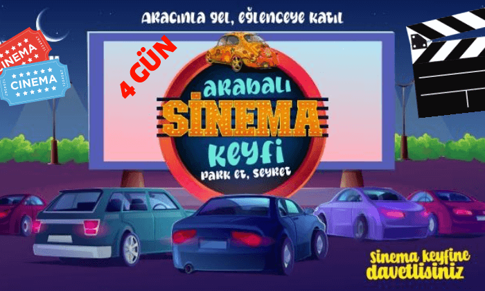 Edirne'de arabalı sinema keyfi... Kaçırmayın!