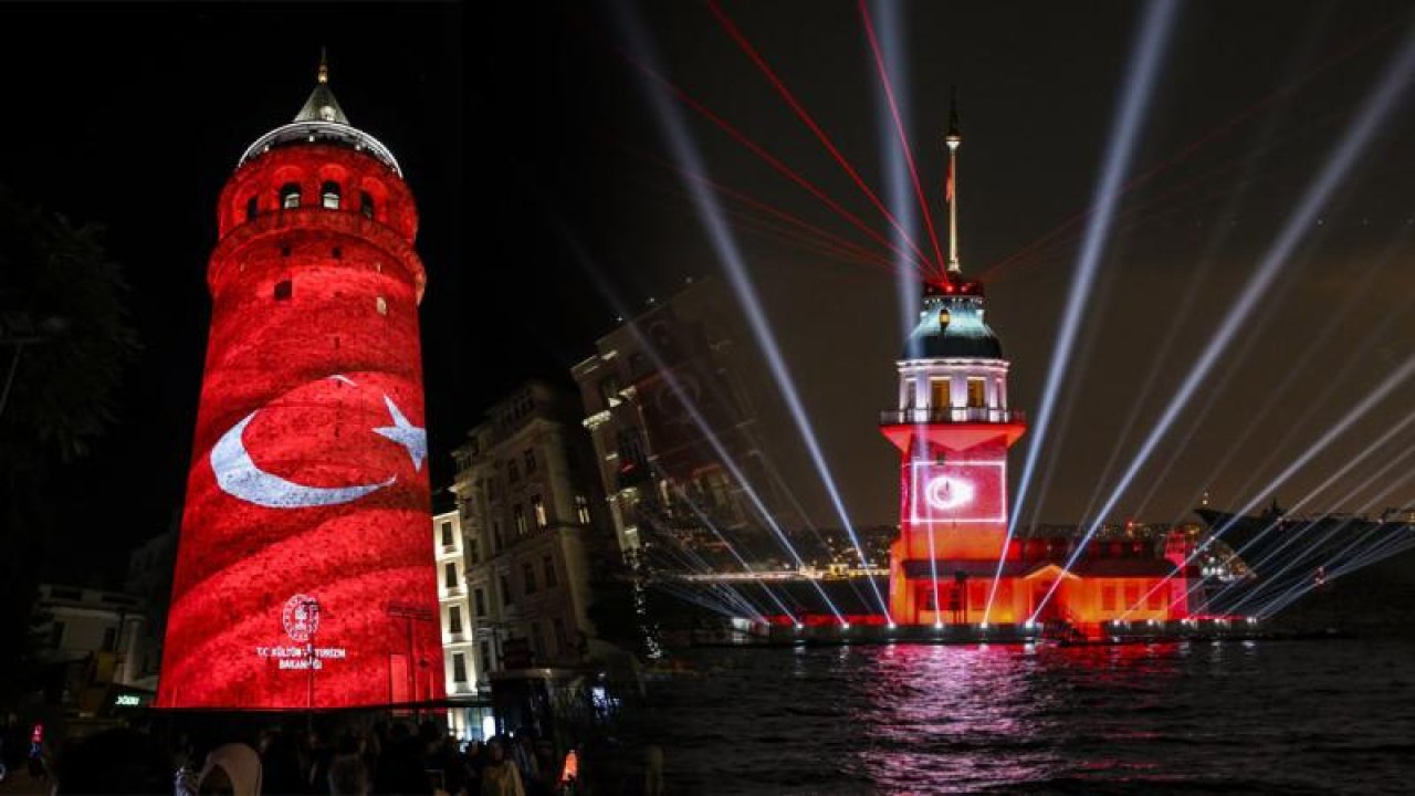 Galata Kulesi Ve Kız Kulesi'ndeki Işık Gösterileri 10 Kasım'a Kadar Uzatıldı