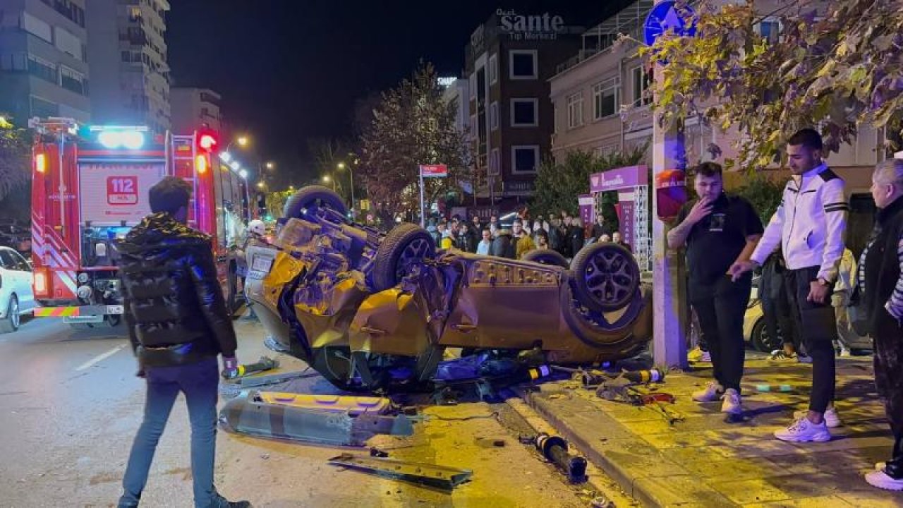 Otomobilin Ticari Taksi Ve Park Halindeki Araca Çarptı: 1 Yaralı