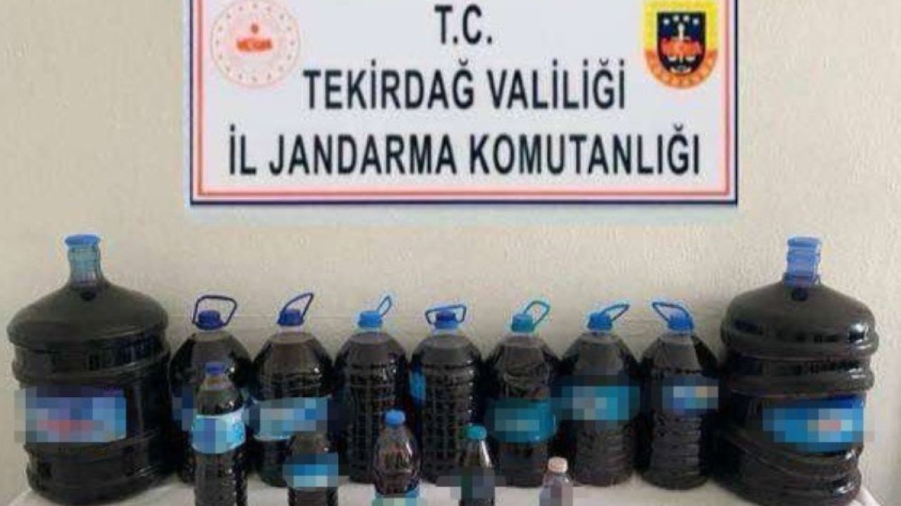Tekirdağ'daki Bir Evden 79 Litre Kaçak İçki Çıktı
