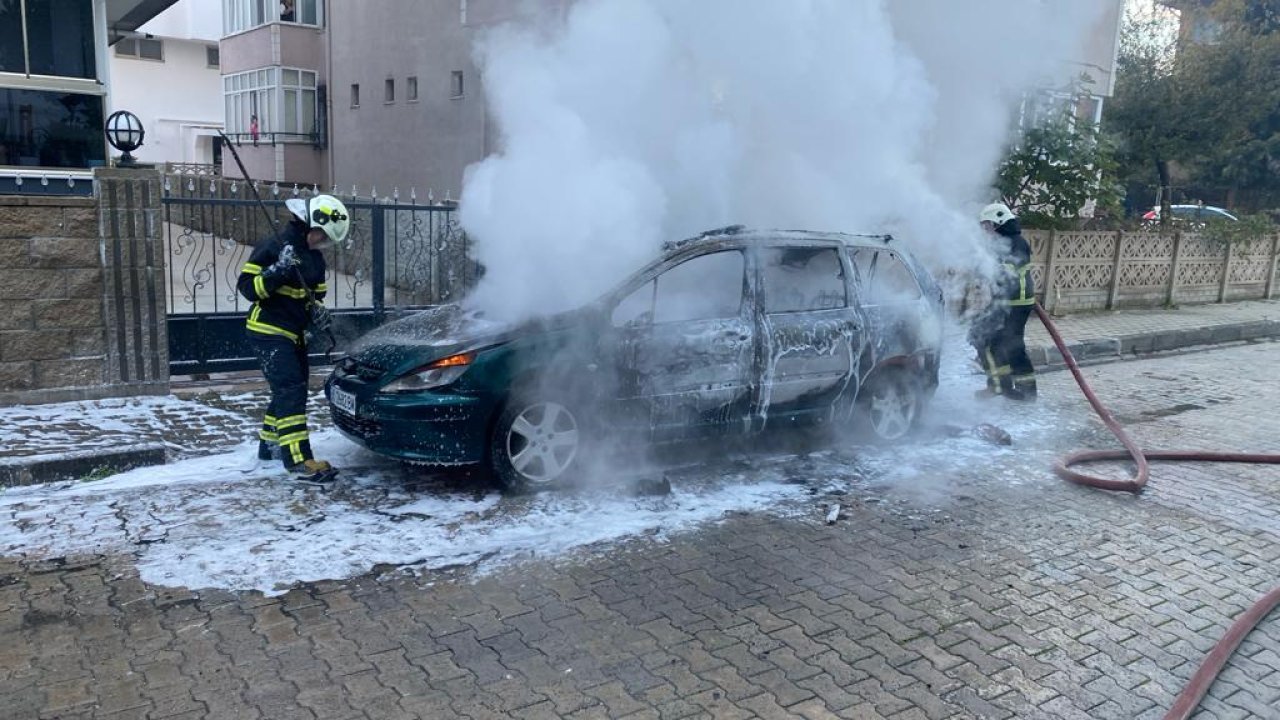 Lüleburgaz'da Otomobil Yangını