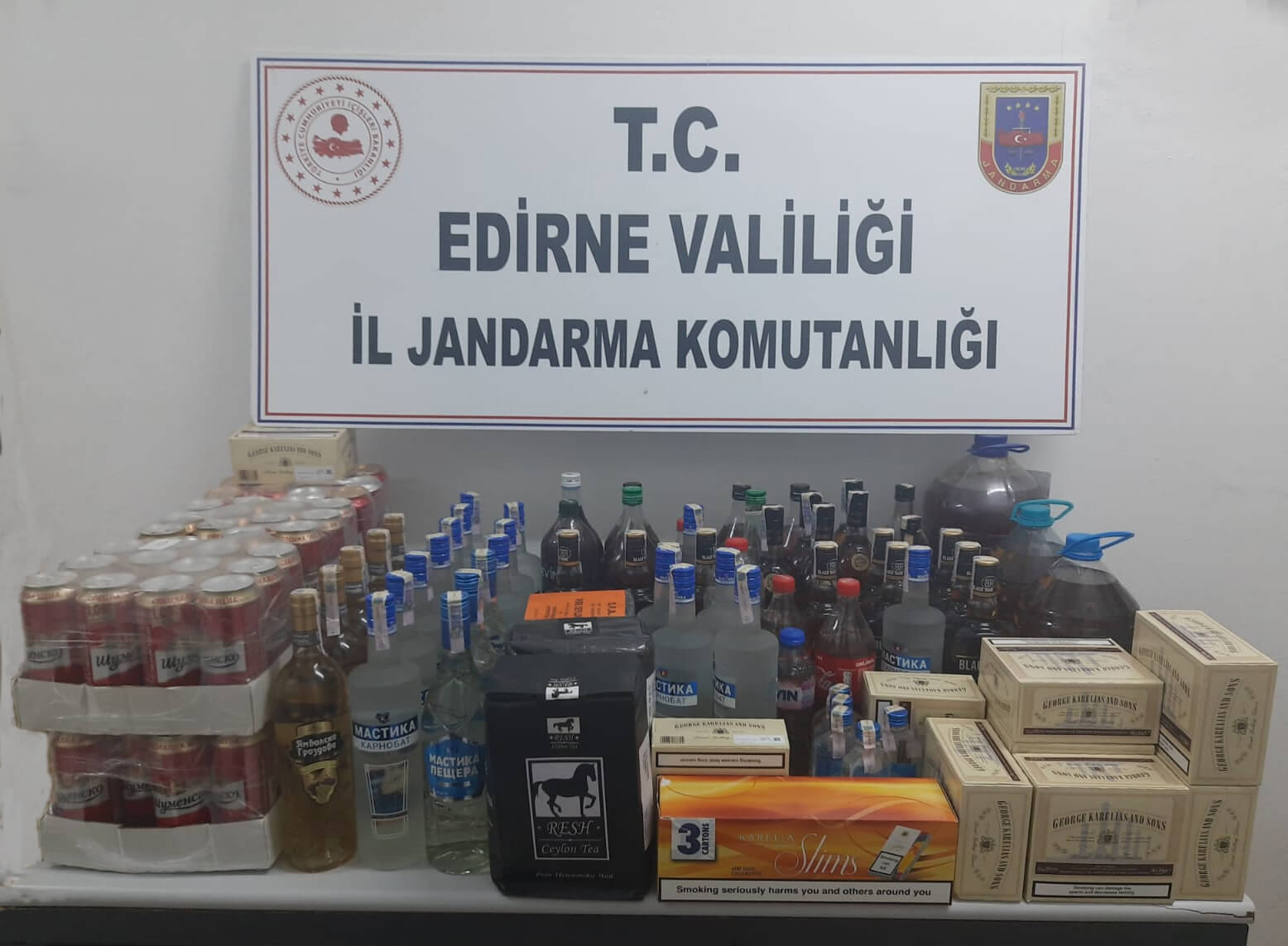 185 litre kaçak içki ele geçirildi