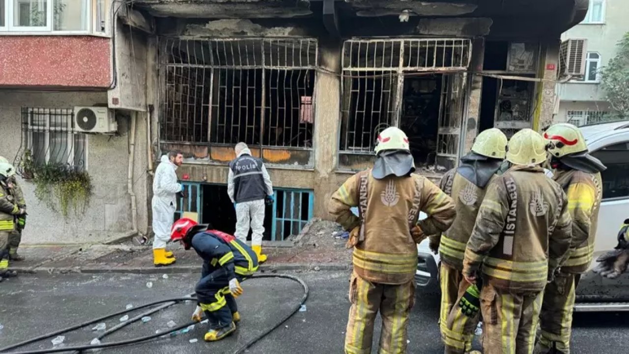 İş Yerinde Çıkan Yangın Üst Katlara Sıçradı