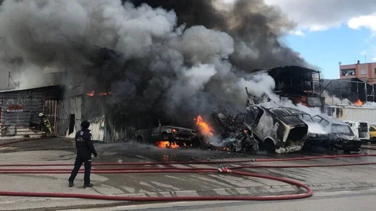 Yedek Parça Satılan İş Yerinde Çıkan Yangın Söndürüldü