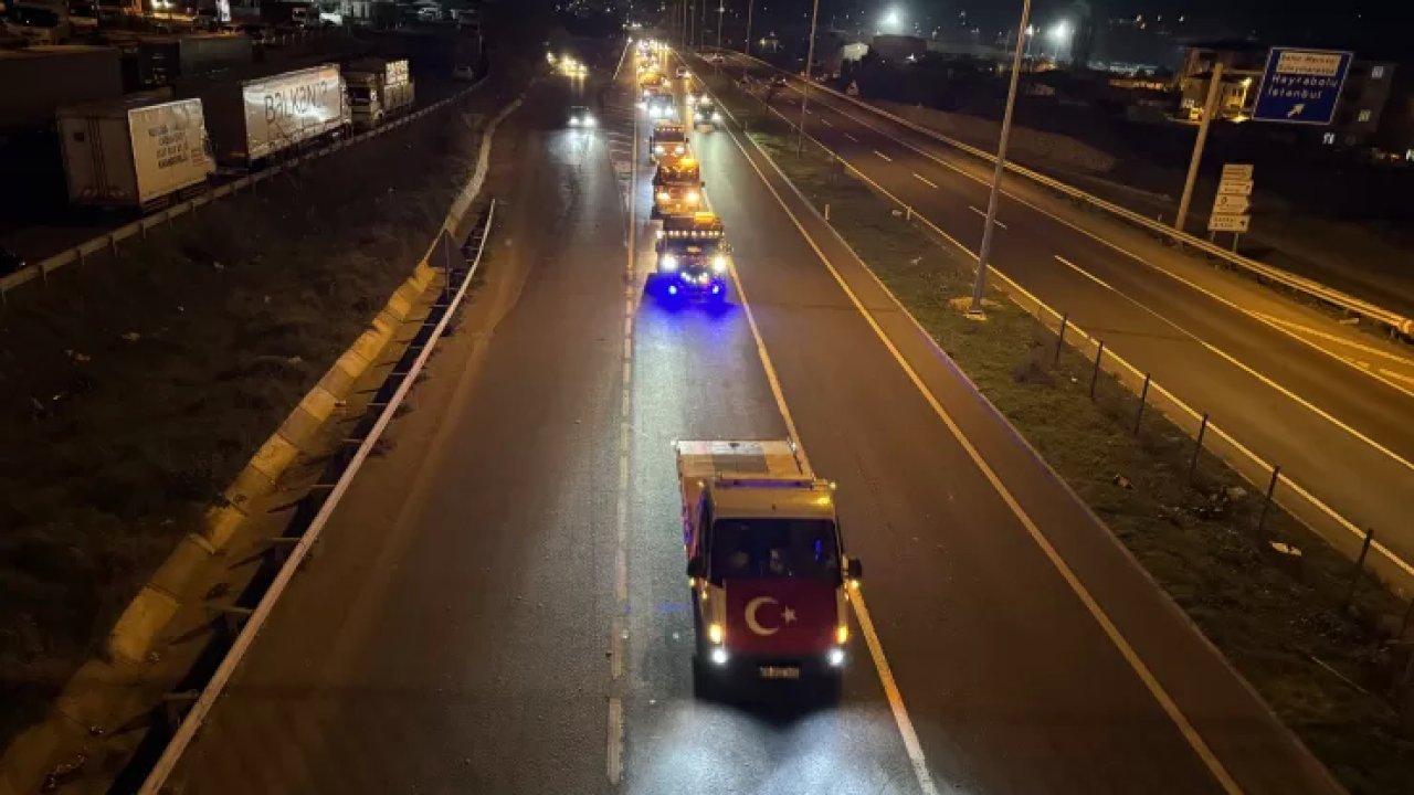 Tekirdağ'da Çekicilerle Terör Saldırılarını Lanetledi