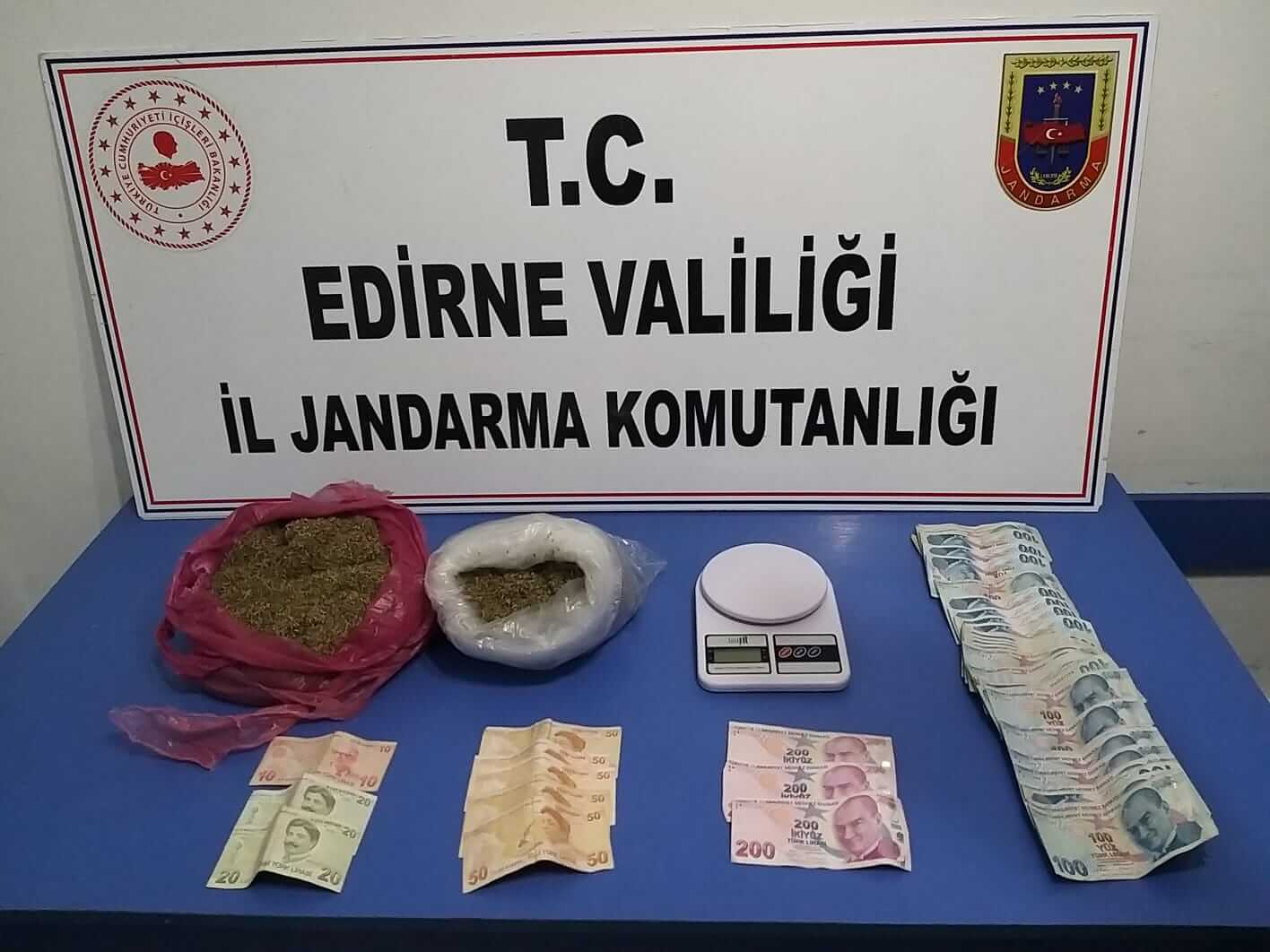 1,2 kilo uyuşturucu ele geçirildi