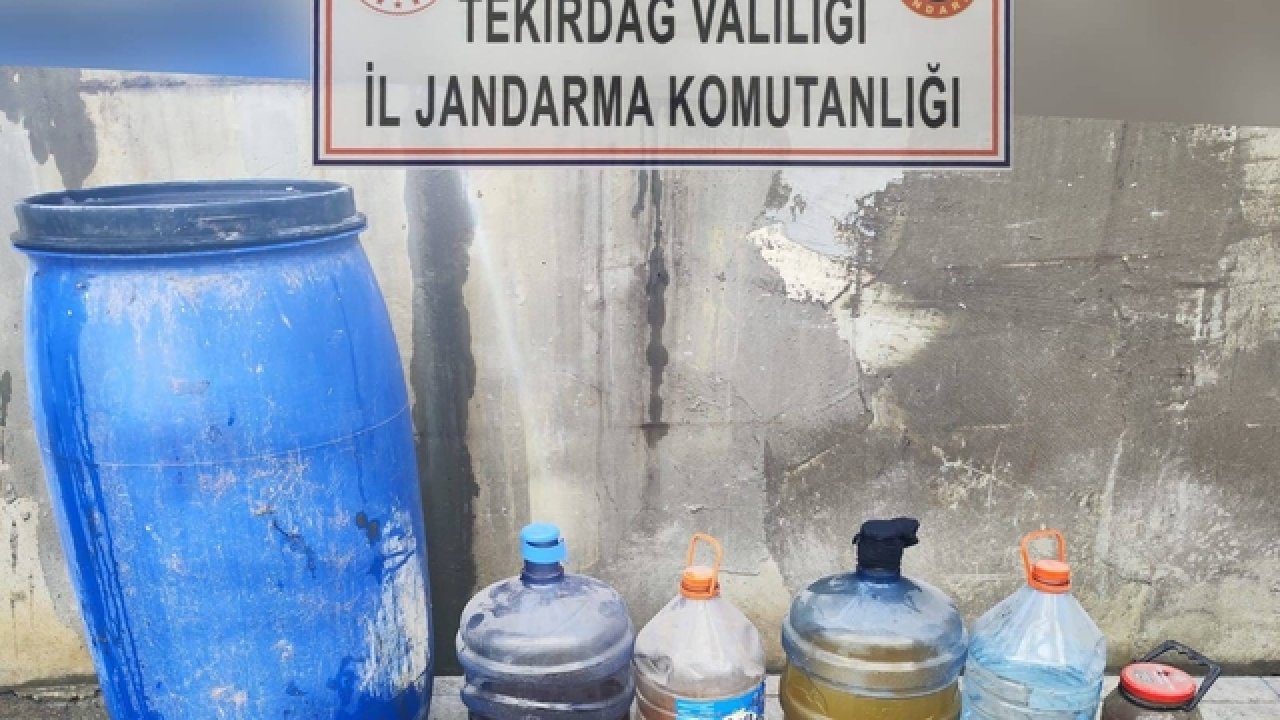 Tekirdağ'da Bir Evde 180 Litre Sahte İçki Ele Geçirildi