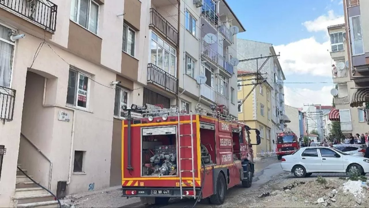 Edirne'de Apartmanın Giriş Katında Çıkan Yangın Söndürüldü