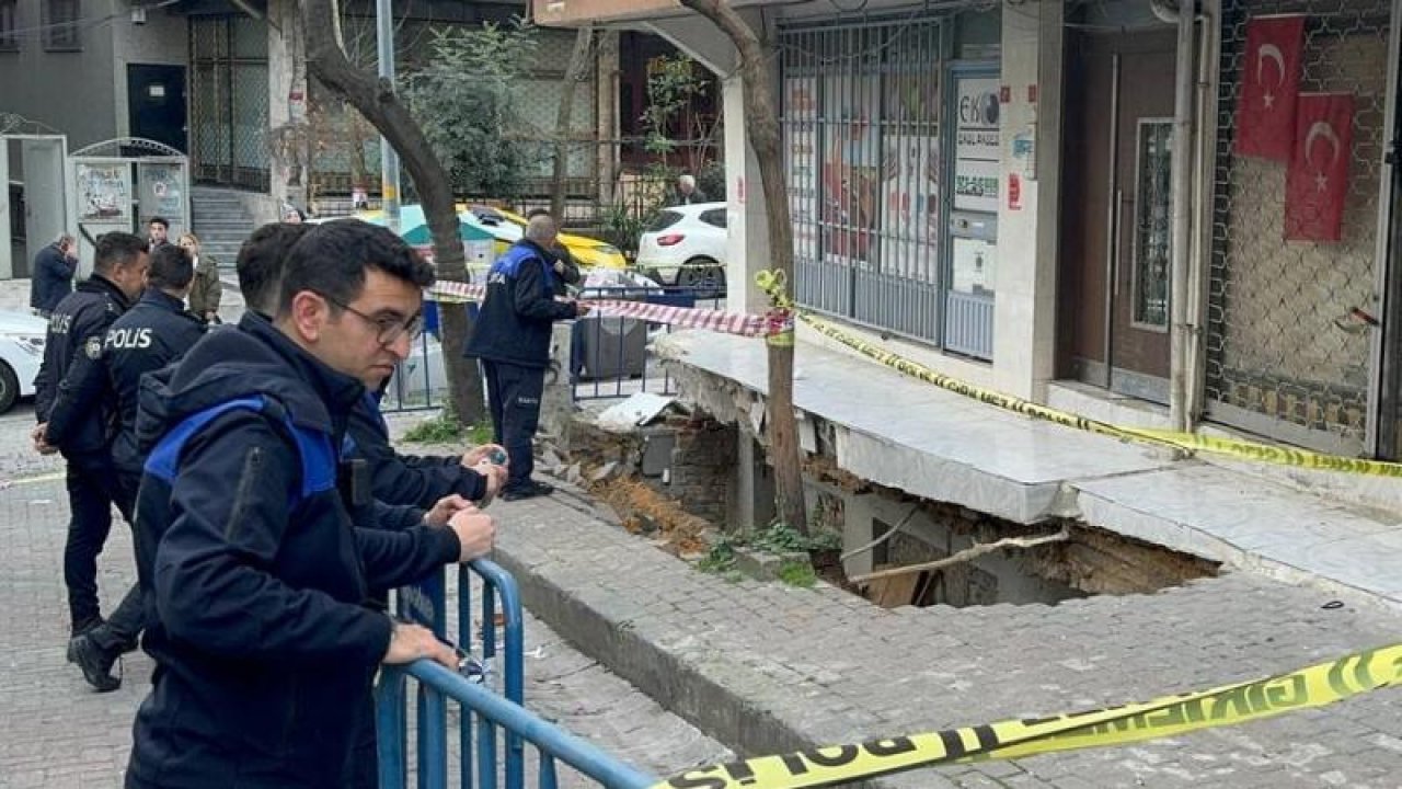 Kaldırımdaki Çökme Nedeniyle Bir Bina Tedbiren Boşaltıldı