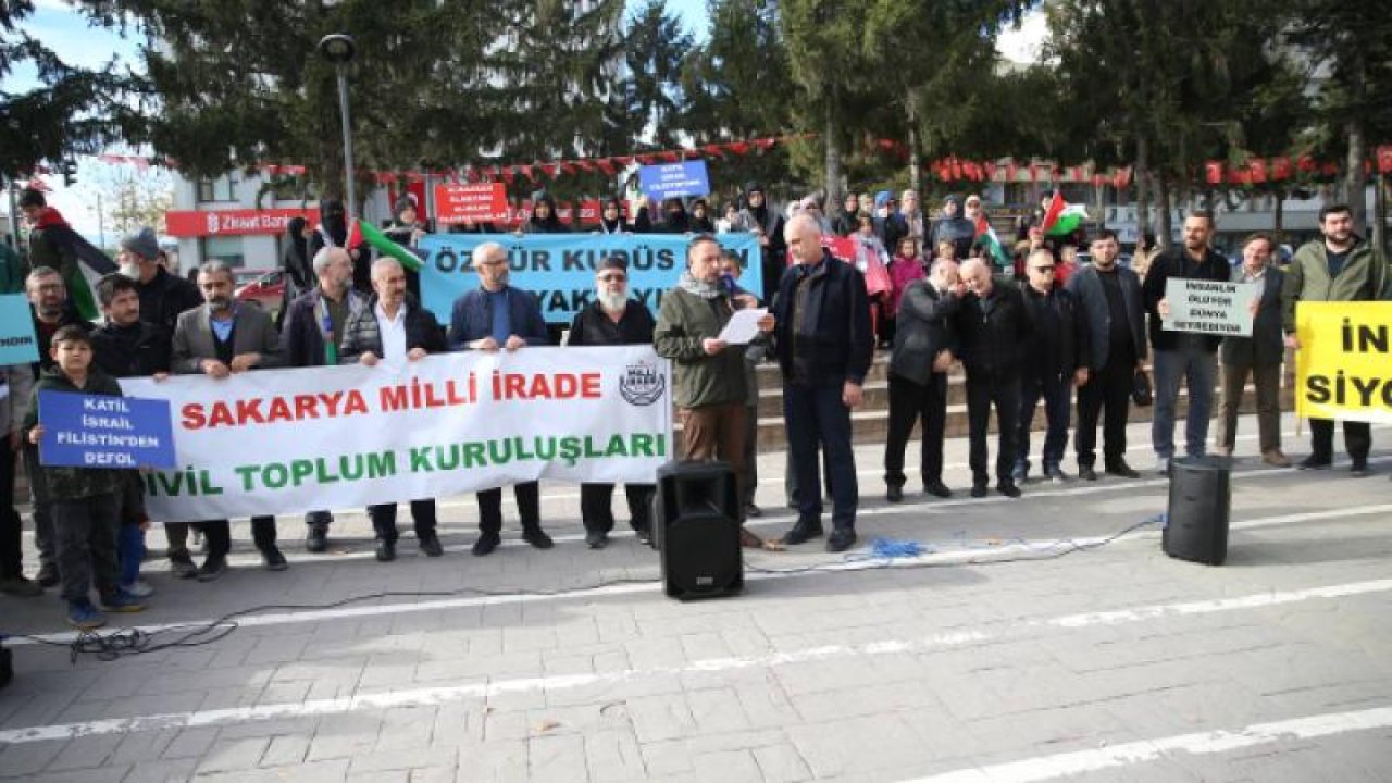 İsrail'in Gazze'ye Yönelik Saldırıları Sakarya'da Protesto Edildi