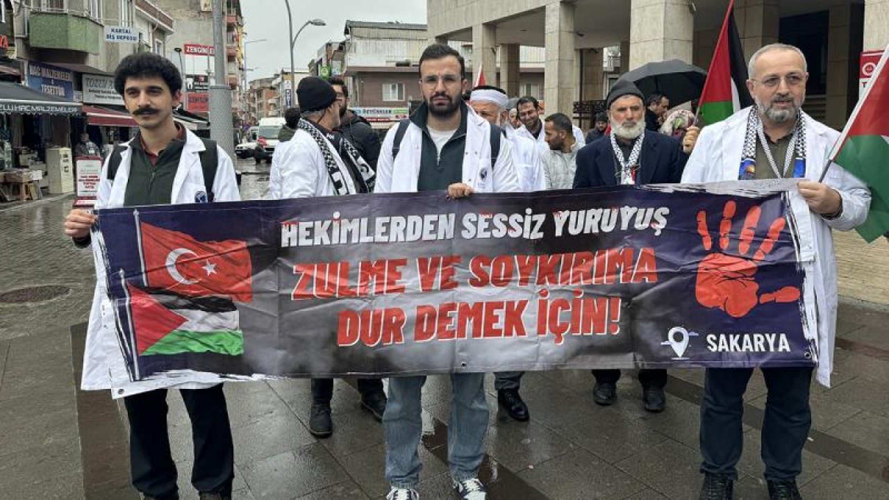 Hekimler Ve Sağlık Çalışanları Gazze İçin "Sessiz" Yürüyüşlerini Sürdürdü