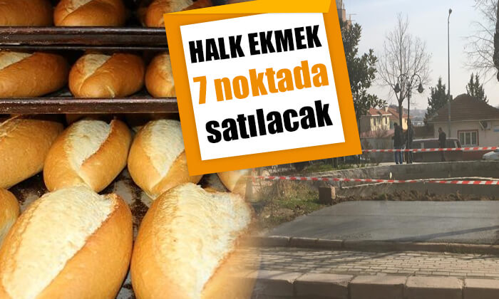 Halk ekmek 7 noktada satılacak