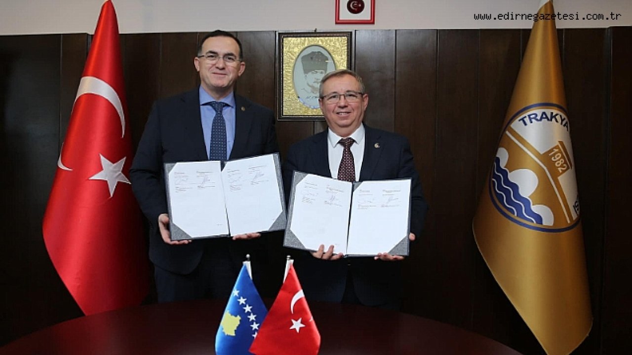 Trakya Üniversitesi Ve Kosova İş Ve Teknoloji Üniversitesi Arasında Protokol İmzalandı