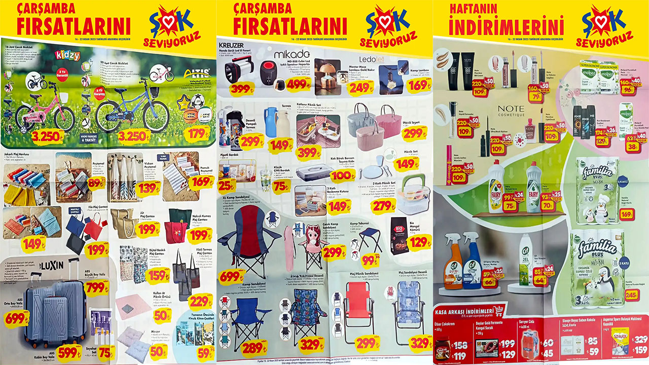ŞOK’a valiz geliyor! 16 Nisan 2025 ŞOK aktüel kataloğu