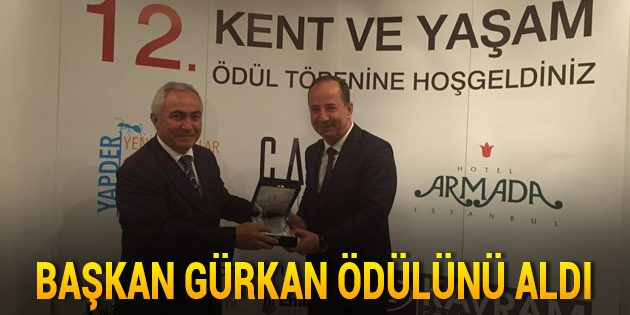 Başkan Gürkan Ödülünü Aldı