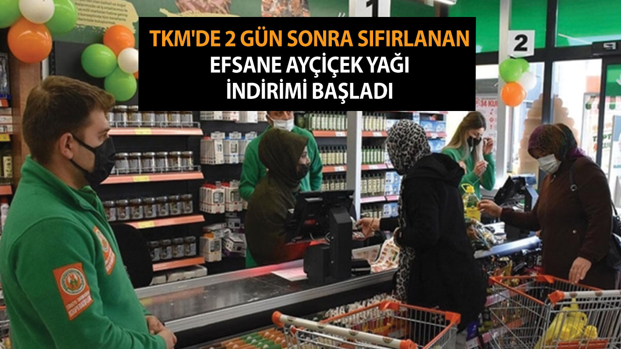 Tarım Kredi Kooperatif Market'te 2 gün sonra sıfırlanan efsane Ayçiçek yağı indirimi başladı