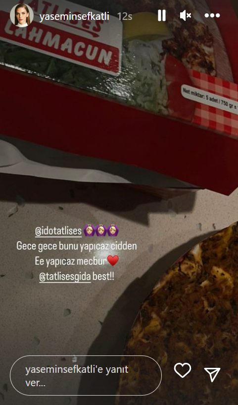 Yasemin Şefkatli Gece Lahmacun Paylaşımı Yaptı! Aileye Uyum Sağladı Yorumları Geliyor