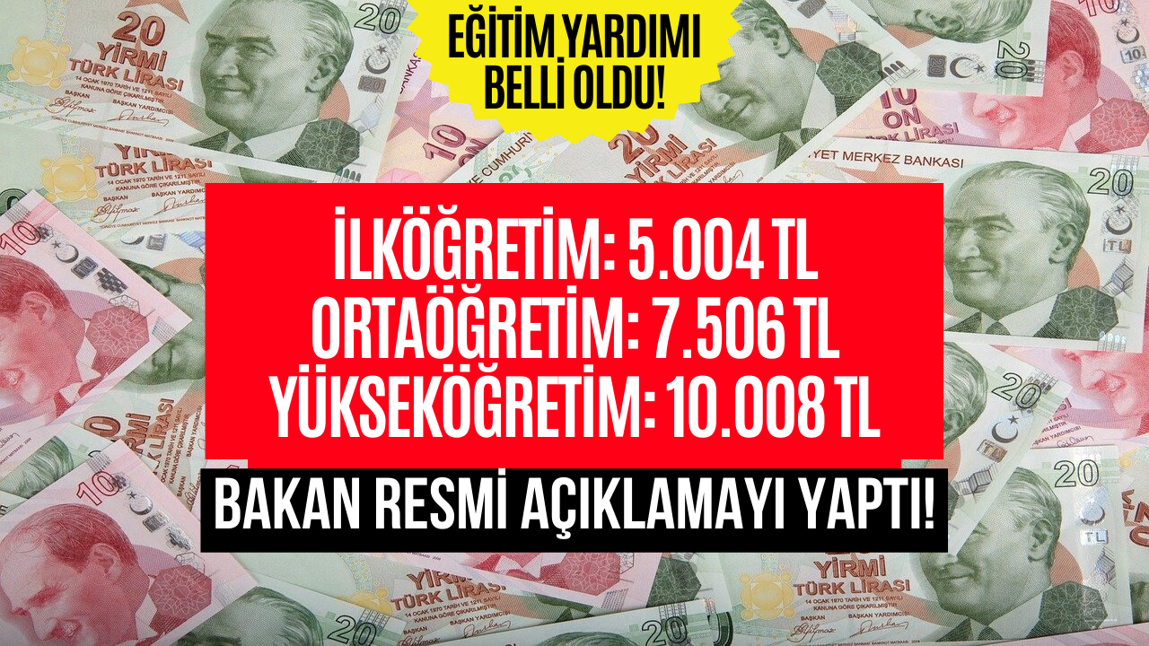 Öğrencilere Eğitim Yardımı Yapılacak! Ödeme Miktarları Belli Oldu