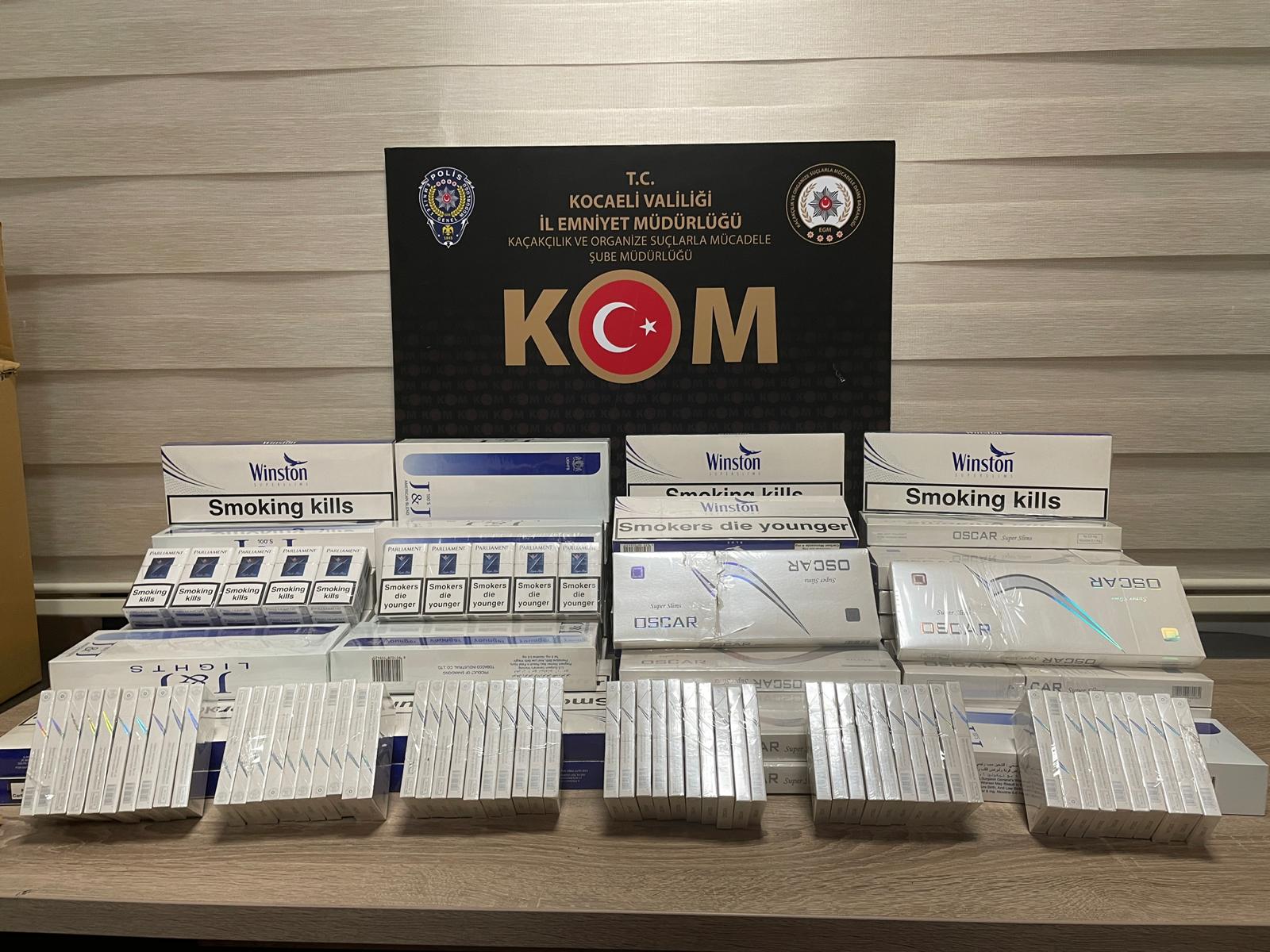 Kocaeli'de 1030 Paket Sigara Ele Geçirildi