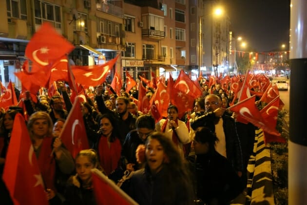 Edirne'de Cumhuriyet Yürüyüşü