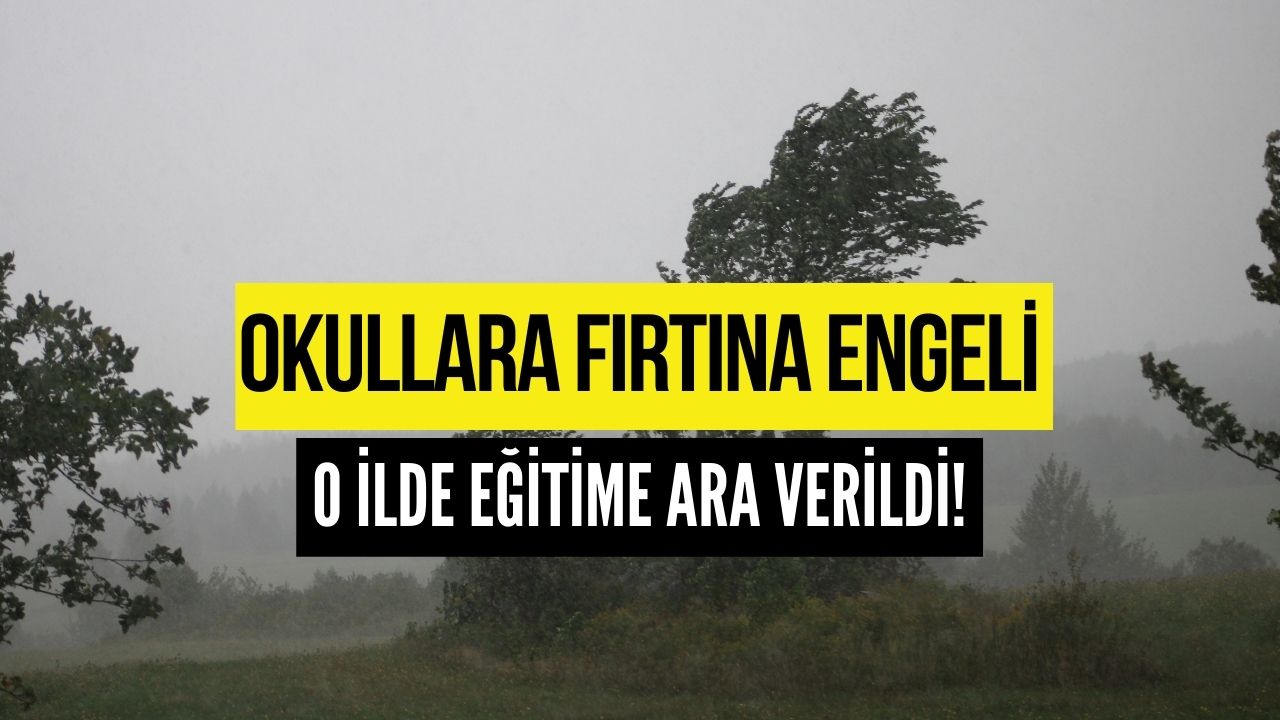 Okullara Fırtına Engeli! O İlde Eğitime Ara Verildi