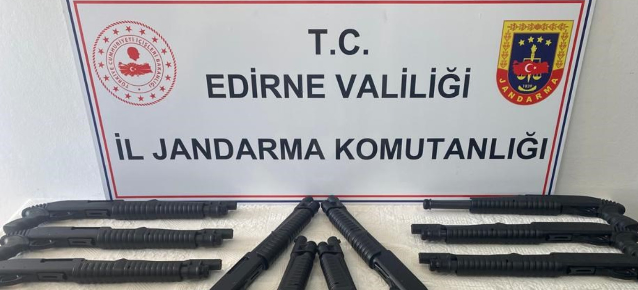 Edirne'de 16 Adet Pompalı Tüfek Bulundu