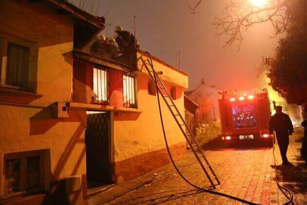 Edirne'de Yangın