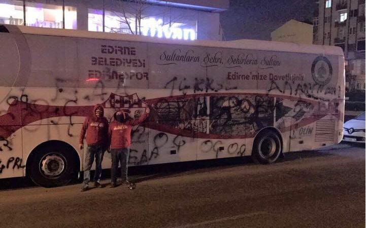 Edirnespor Kulüp Otobüsüne Saldırı