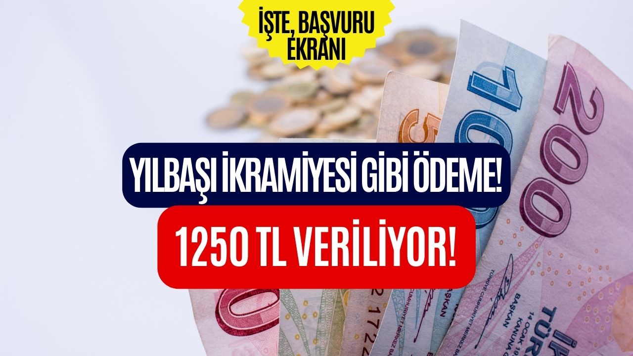 Yılbaşı İkramiyesi Gibi Yardım! Başvuru Yapana 1250 TL Veriliyor