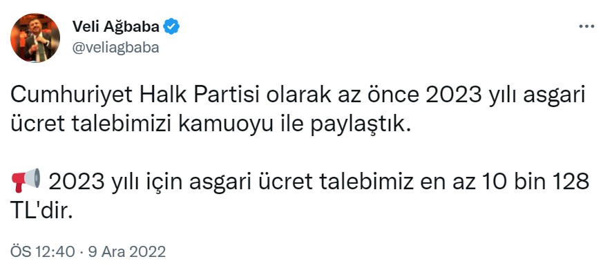 CHP Asgari Ücret Teklifini Açıkladı! 2023 Asgari Ücret için Yeni Gelişme