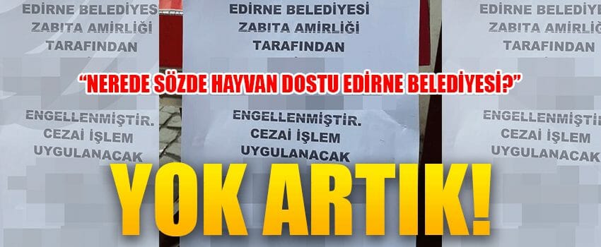 "Nerede Sözde Hayvan Dostu Edirne Belediyesi?"