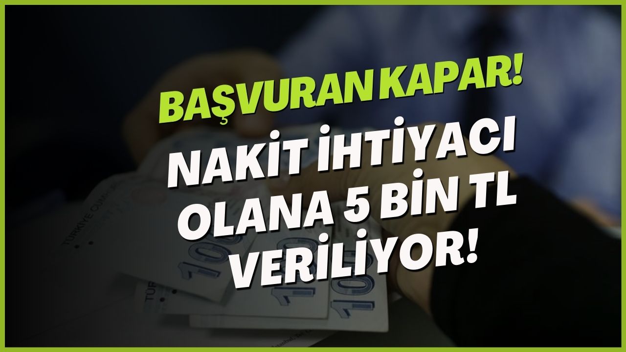 Başvuran Parayı Kapar! Nakit İhtiyacı Olana 5 Bin TL Veriliyor