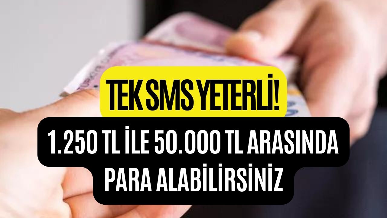 Nakit İhtiyacı Olanlara Müjde! Tek SMS İle 1.250 TL ile 50.000 TL Arasında Para Alabilirsiniz!