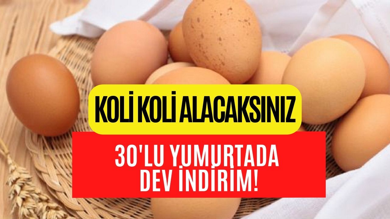 Koli Koli Alacaksınız! 30’lu Yumurta Fiyatlarında Dev İndirim!