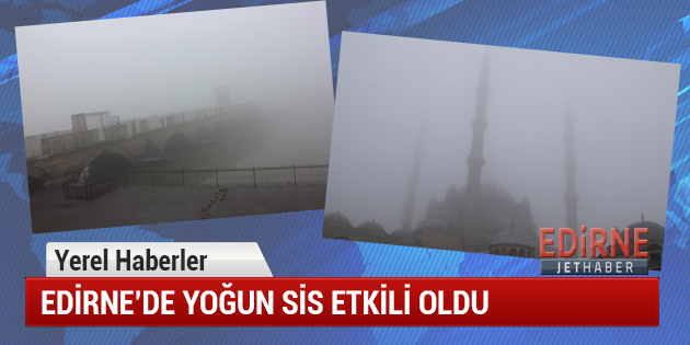 Edirne'de Yoğun Sis Etkili Oldu