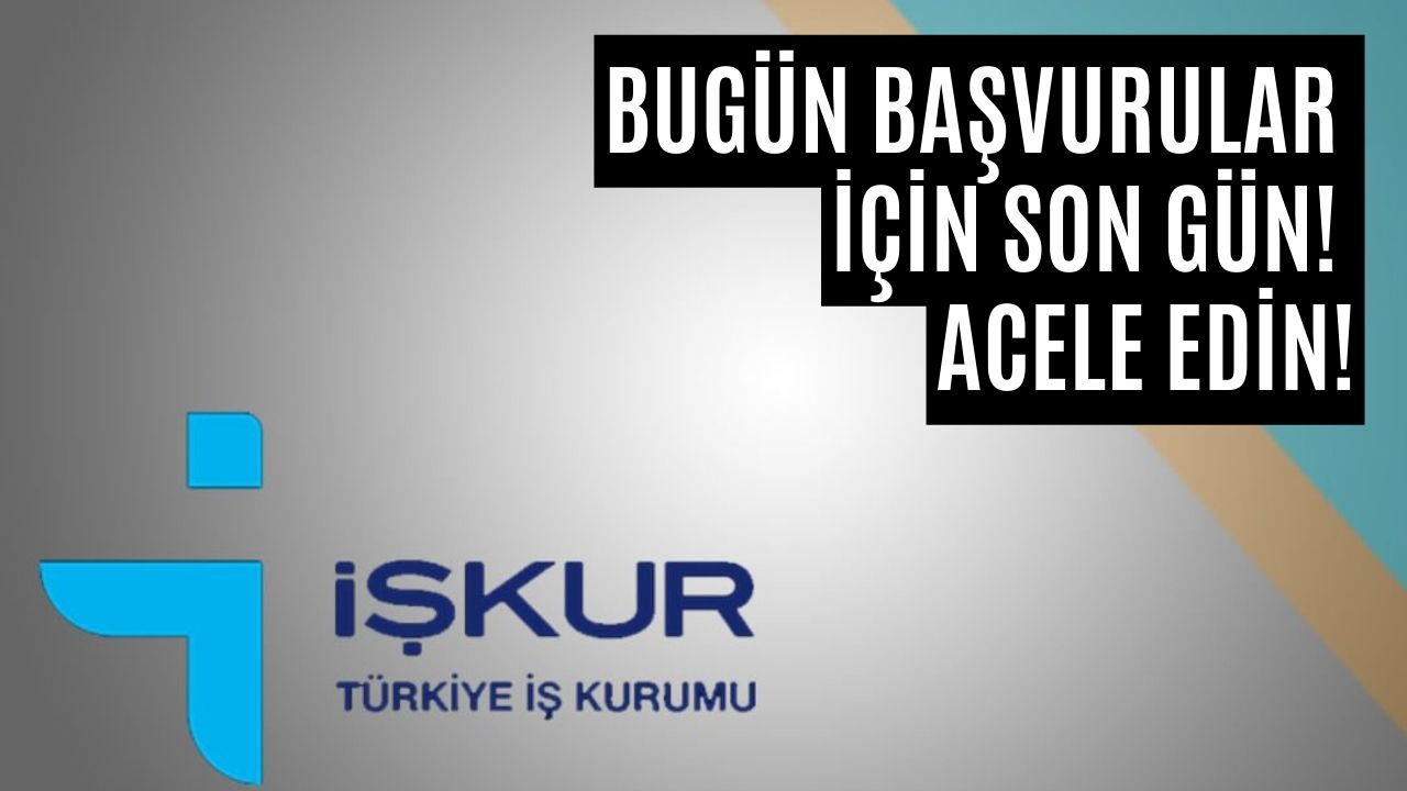 İŞKUR İlanı Yayımladı, Bugün Bitiyor! KPSS Şartsız, Tekirdağ'da Yaşayan 18-45 Yaş Arası Herkes Başvurabilecek!