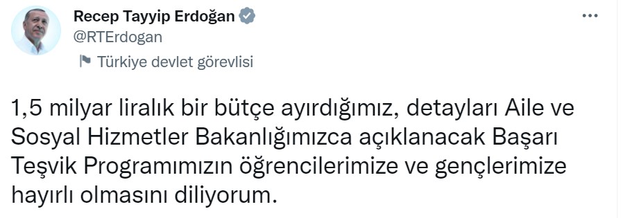 Öğrencilere 5500 TL Ödeme Yapılacak! Cumhurbaşkanı Erdoğan Öğrenci Yardımı İle İlgili Bilgi Verdi