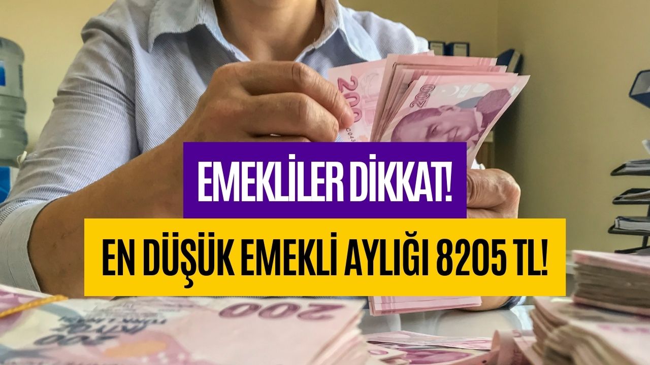 En Düşük Emekli Aylığı 8205 TL!